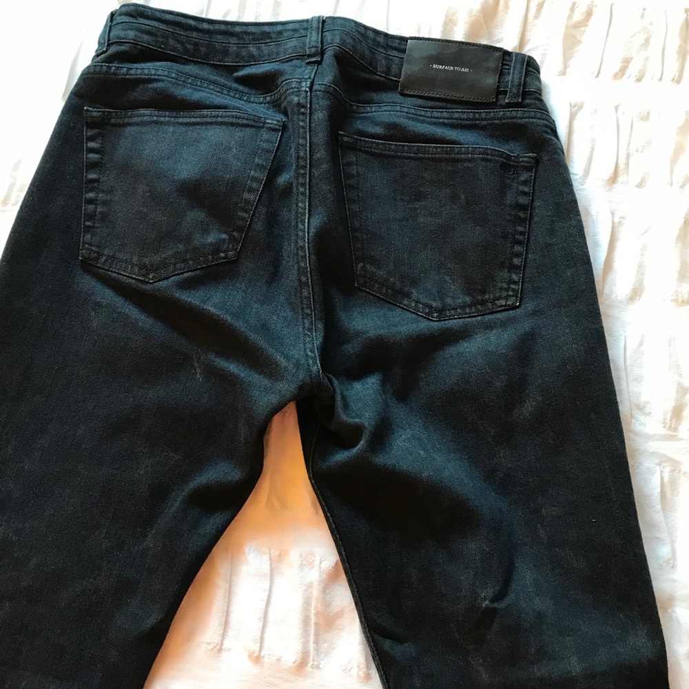 Surface to Air Men’s Slim Jeans - Navy Rustic Fade